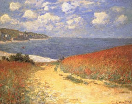 Claude Monet Path in the Wheat Fields at Pourville oil painting picture